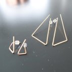 Joobee : Boucles d'oreilles puces petits triangles de Sissi 100Fils