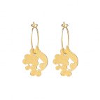 Joobee : Boucles d'oreilles mini créoles pompon Mimosa de Jour de Mistral