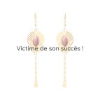 Joobee : Boucles d'oreilles pendantes rhodonite Honolulu de Aurélie Joliff