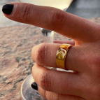 Bague martelée Satis - sur commande