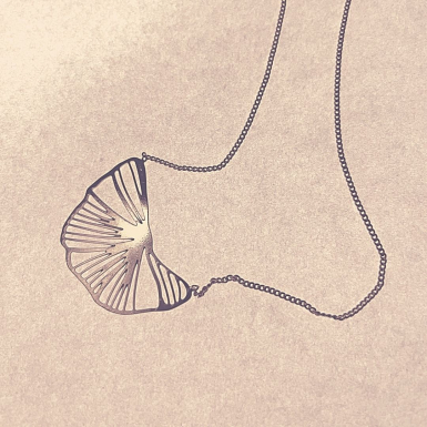 Collier pendentif feuille de Bijoux Nadja Carlotti