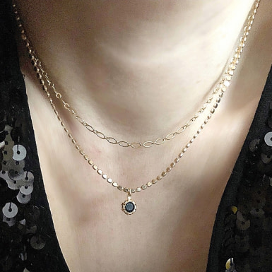 Joobee : collier pendentif cristal noir Jaïpur de Stella Mai
