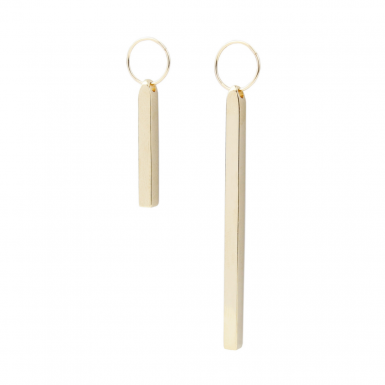 Joobee : Boucles d'oreilles pendantes asymétriques Ingots de Amoodz