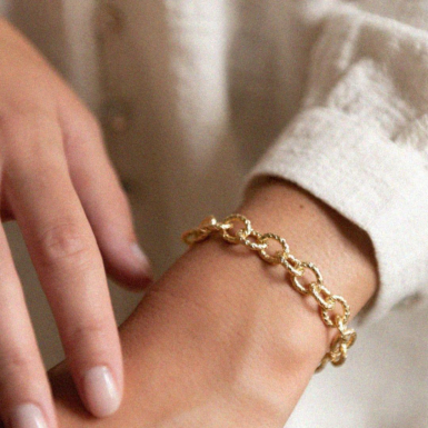 Bracelet gros maillons Ovato