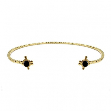 Joobee : bracelet jonc cabochon en verre Gabie de Constance L porté