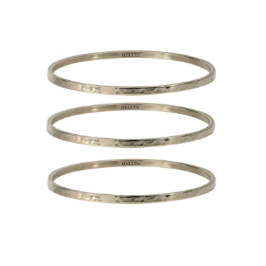 Joobee : Bracelet 3 joncs métal argenté de Helles par 3