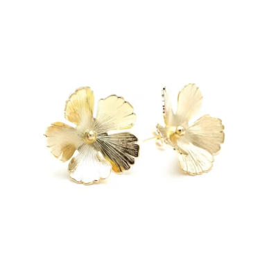 Boucles d'oreilles puces fleurs Orphée