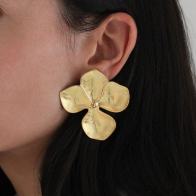 Boucles d'oreilles fleurs larges Amalia - sur commande