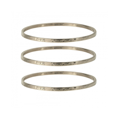 Joobee : Bracelet 3 joncs métal argenté de Helles par 3