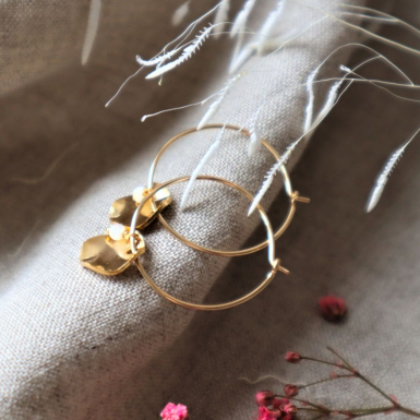 Boucles d'oreilles créoles Rê
