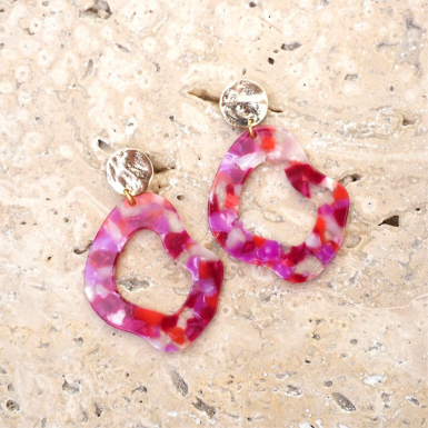 Boucles d'oreilles Lagoon rose - sur commande